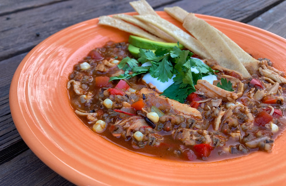 Tortilla Soup with Broken Wild Rice