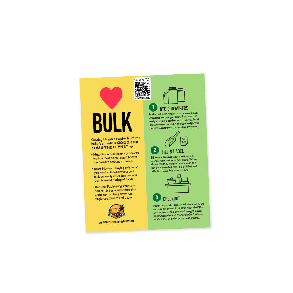 Hummingbird Bulk Aisle Sign