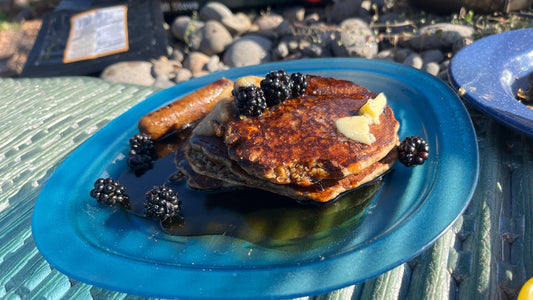 Dairy Free Blue Cornmeal Spelt Flapjacks